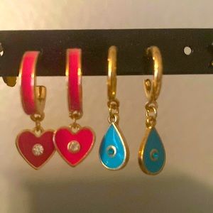 2 Hoop Earring Pairs